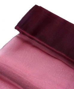 HIER_5210 Fabric Bolts & Bags 54"x10yd | Burgundy Solid Color Sheer Chiffon Fabric Bolt, DIY Voile Drapery