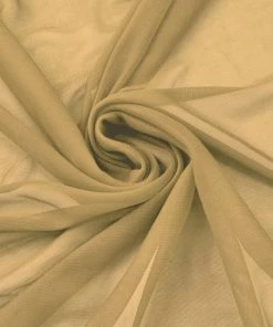 HIER_5210 54"x10yd | Champagne Solid Color Sheer Chiffon Fabric Bolt, DIY Voile Drapery - Clearance SALE Fabric Bolts & Bags