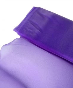 HIER_5210 Fabric Bolts & Bags 54"x10yd | Purple Solid Color Sheer Chiffon Fabric Bolt, DIY Voile Drapery