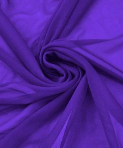 HIER_5210 Fabric Bolts & Bags 54"x10yd | Purple Solid Color Sheer Chiffon Fabric Bolt, DIY Voile Drapery