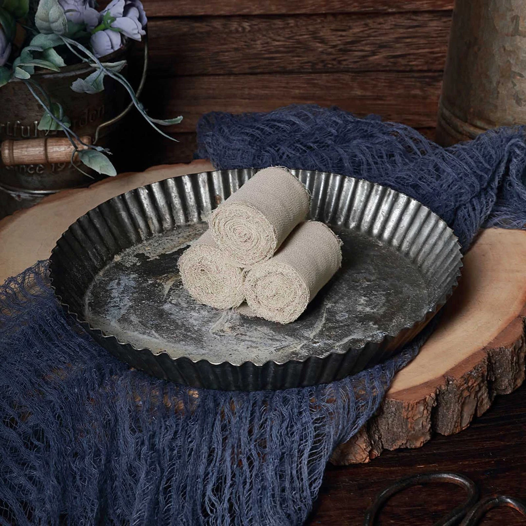 HIER_5144 2 Pack | 6yd Natural Silk-Like Chiffon Linen Ribbon Roll For Bouquets, Wedding Invitations Gift Wrapping Tabletop Decor 7 HIER_5144 2 Pack | 6yd Natural Silk-Like Chiffon Linen Ribbon Roll For Bouquets, Wedding Invitations Gift Wrapping Tabletop Decor