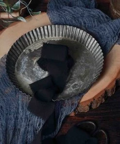 HIER_5144 Tabletop Decor 2 Pack | 6yd Black Silk-Like Chiffon Linen Ribbon Roll For Bouquets, Wedding Invitations Gift Wrapping 23 HIER_5144 Tabletop Decor 2 Pack | 6yd Black Silk-Like Chiffon Linen Ribbon Roll For Bouquets, Wedding Invitations Gift Wrapping