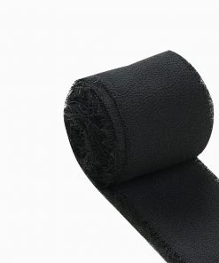 HIER_5144 Tabletop Decor 2 Pack | 6yd Black Silk-Like Chiffon Linen Ribbon Roll For Bouquets, Wedding Invitations Gift Wrapping 15 HIER_5144 Tabletop Decor 2 Pack | 6yd Black Silk-Like Chiffon Linen Ribbon Roll For Bouquets, Wedding Invitations Gift Wrapping