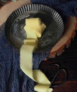 HIER_5144 2 Pack | 6yd Yellow Silk-Like Chiffon Linen Ribbon Roll For Bouquets, Wedding Invitations Gift Wrapping Tabletop Decor 23 HIER_5144 2 Pack | 6yd Yellow Silk-Like Chiffon Linen Ribbon Roll For Bouquets, Wedding Invitations Gift Wrapping Tabletop Decor