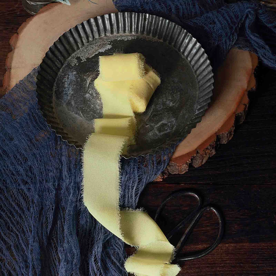 HIER_5144 2 Pack | 6yd Yellow Silk-Like Chiffon Linen Ribbon Roll For Bouquets, Wedding Invitations Gift Wrapping Tabletop Decor 11 HIER_5144 2 Pack | 6yd Yellow Silk-Like Chiffon Linen Ribbon Roll For Bouquets, Wedding Invitations Gift Wrapping Tabletop Decor