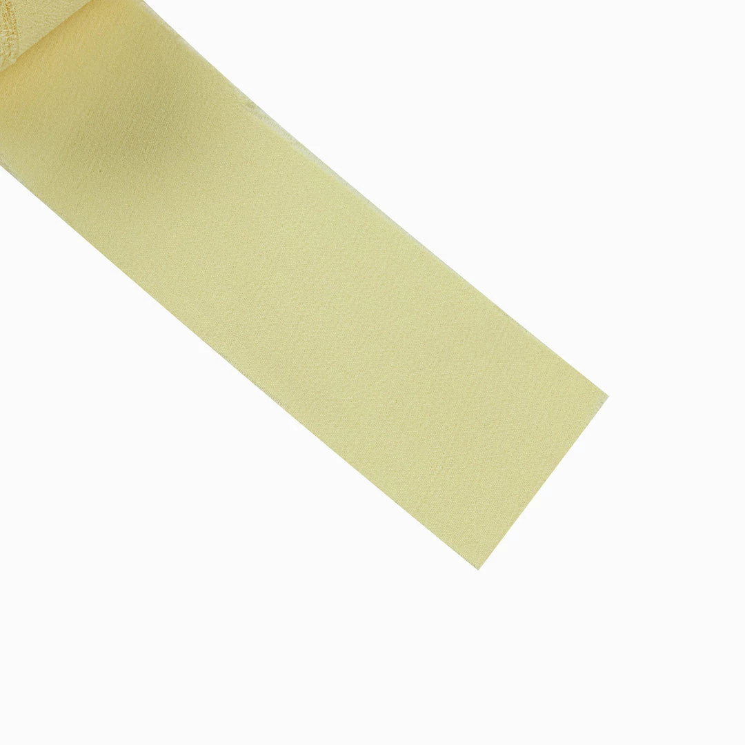 HIER_5144 2 Pack | 6yd Yellow Silk-Like Chiffon Linen Ribbon Roll For Bouquets, Wedding Invitations Gift Wrapping Tabletop Decor 12 HIER_5144 2 Pack | 6yd Yellow Silk-Like Chiffon Linen Ribbon Roll For Bouquets, Wedding Invitations Gift Wrapping Tabletop Decor