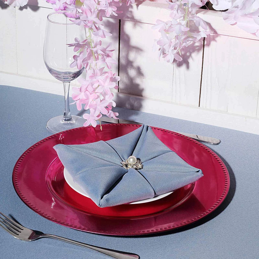 HIER_4710 6 Pack | 13" Beaded Hot Pink Acrylic Plastic Round Charger Plate, Event Tabletop Decor Disposable Dinnerware 11 HIER_4710 6 Pack | 13" Beaded Hot Pink Acrylic Plastic Round Charger Plate, Event Tabletop Decor Disposable Dinnerware