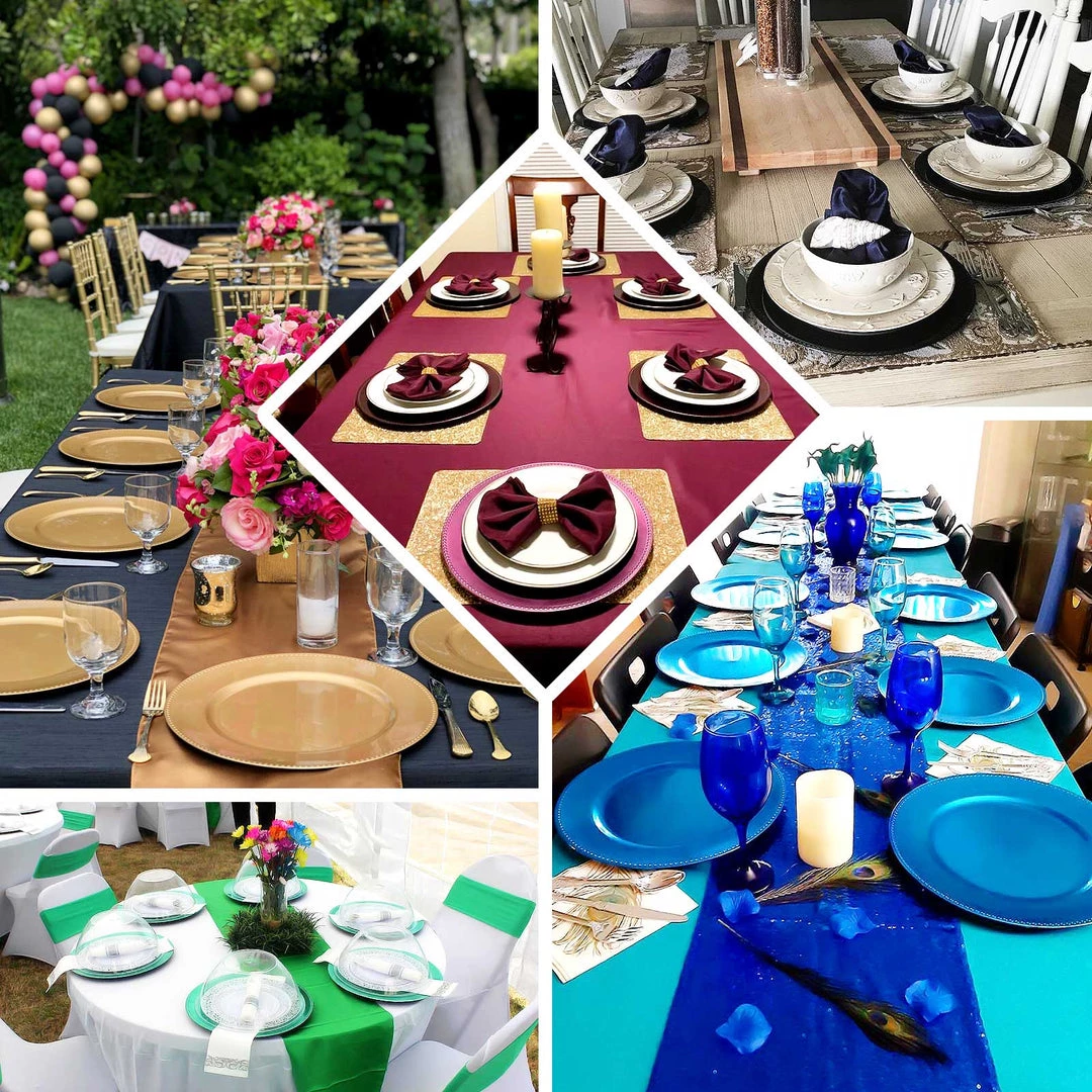 HIER_2252 6 Pack | 13" Beaded Hunter Emerald Green Acrylic Plastic Round Charger Plate, Event Tabletop Decor 5 HIER_2252 6 Pack | 13" Beaded Hunter Emerald Green Acrylic Plastic Round Charger Plate, Event Tabletop Decor