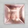 HIER_4710 6 Pack | 12" Blush/Rose Gold Square Rim Acrylic Charger Plates, Modern/Glam Table Decor Disposable Dinnerware