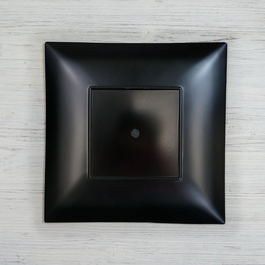 HIER_4710 6 Pack | 12" Blush/Rose Gold Square Rim Acrylic Charger Plates, Modern/Glam Table Decor Disposable Dinnerware 10 HIER_4710 6 Pack | 12" Blush/Rose Gold Square Rim Acrylic Charger Plates, Modern/Glam Table Decor Disposable Dinnerware