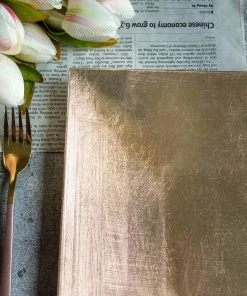 HIER_4700 6 Pack | 12" Metallic Gold Square Rim Acrylic Charger Plates, Modern/Glam Table Decor Disposable Dinnerware