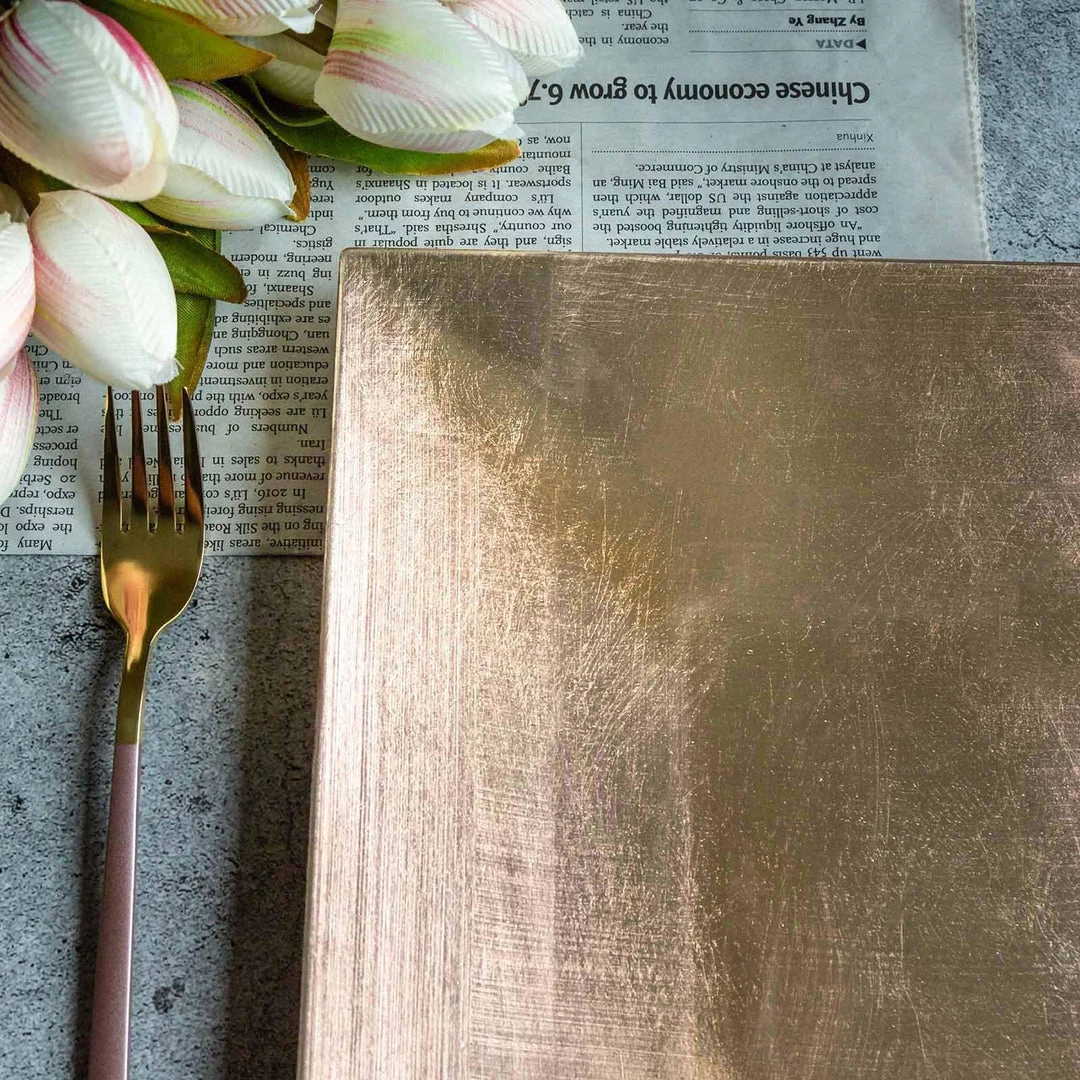 HIER_4700 6 Pack | 12" Metallic Gold Square Rim Acrylic Charger Plates, Modern/Glam Table Decor Disposable Dinnerware 2 HIER_4700 6 Pack | 12" Metallic Gold Square Rim Acrylic Charger Plates, Modern/Glam Table Decor Disposable Dinnerware