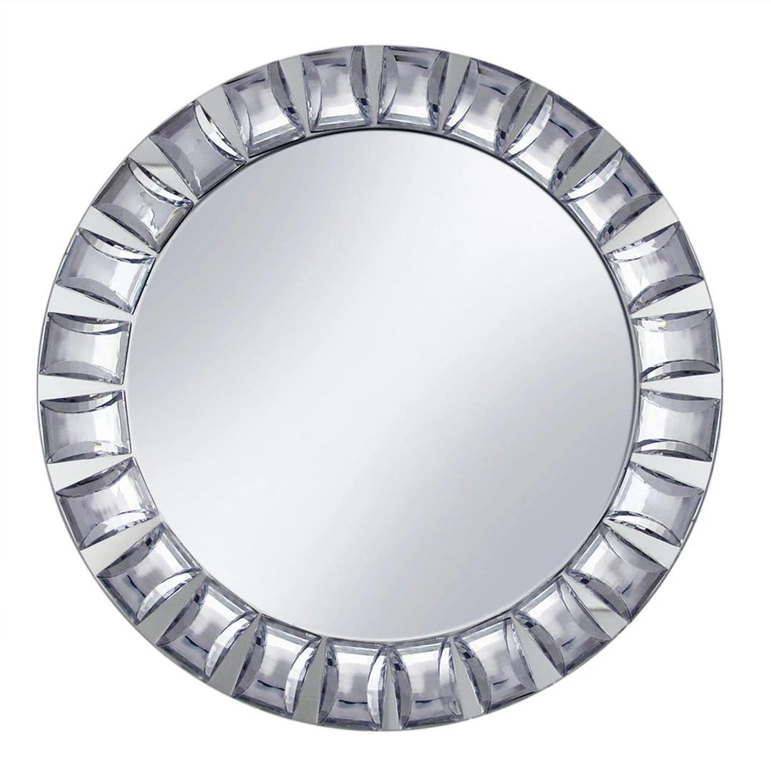 HIER_4710 2 Pack | 13" Silver Jeweled Rim Premium Glass Mirror Charger Plates Disposable Dinnerware 13 HIER_4710 2 Pack | 13" Silver Jeweled Rim Premium Glass Mirror Charger Plates Disposable Dinnerware