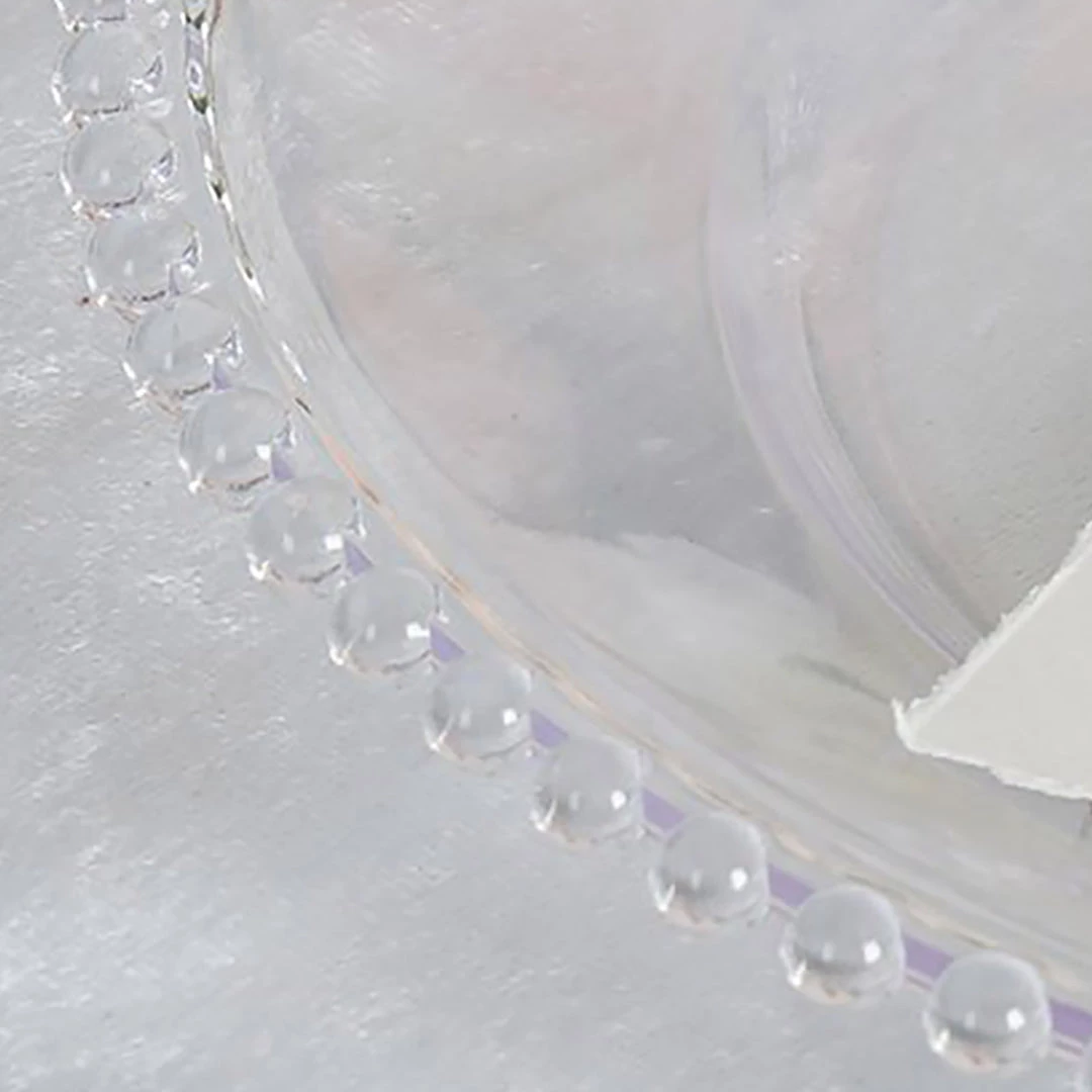 HIER_4710 6 Pack | 12" Clear Acrylic Plastic Beaded Rim Round Charger Plates Disposable Dinnerware 9 HIER_4710 6 Pack | 12" Clear Acrylic Plastic Beaded Rim Round Charger Plates Disposable Dinnerware