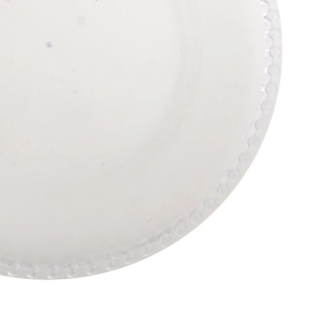 HIER_4710 6 Pack | 12" Clear Acrylic Plastic Beaded Rim Round Charger Plates Disposable Dinnerware 10 HIER_4710 6 Pack | 12" Clear Acrylic Plastic Beaded Rim Round Charger Plates Disposable Dinnerware