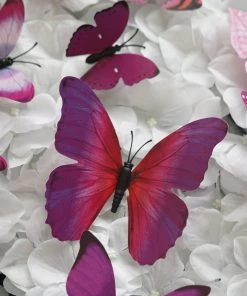 HIER_5150 Chargers & Centerpieces 12 Pack | 3D Butterfly Wall Decals, DIY Stickers Decor - Purple Collection