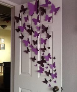 HIER_5150 12 Pack | Double Wing 3D Butterfly Wall Decals, DIY Stickers Decor - Fuchsia Collection - Clearance SALE Chargers & Centerpieces 16 HIER_5150 12 Pack | Double Wing 3D Butterfly Wall Decals, DIY Stickers Decor - Fuchsia Collection - Clearance SALE Chargers & Centerpieces