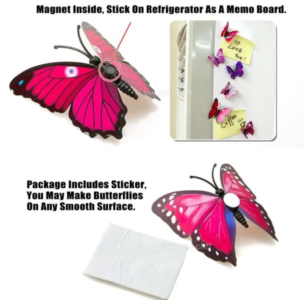 HIER_5150 12 Pack | Double Wing 3D Butterfly Wall Decals, DIY Stickers Decor - Summer Collection 5 HIER_5150 12 Pack | Double Wing 3D Butterfly Wall Decals, DIY Stickers Decor - Summer Collection