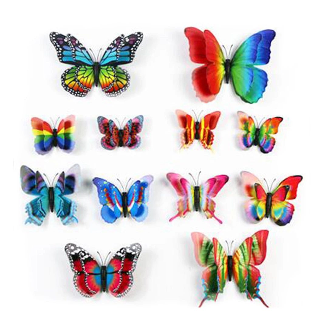 HIER_5150 12 Pack | Double Wing 3D Butterfly Wall Decals, DIY Stickers Decor - Summer Collection 10 HIER_5150 12 Pack | Double Wing 3D Butterfly Wall Decals, DIY Stickers Decor - Summer Collection