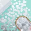 HIER_5110 Chargers & Centerpieces 18G Bag | Silver Round Foil Metallic Table Confetti Dots, Balloon Confetti Decor