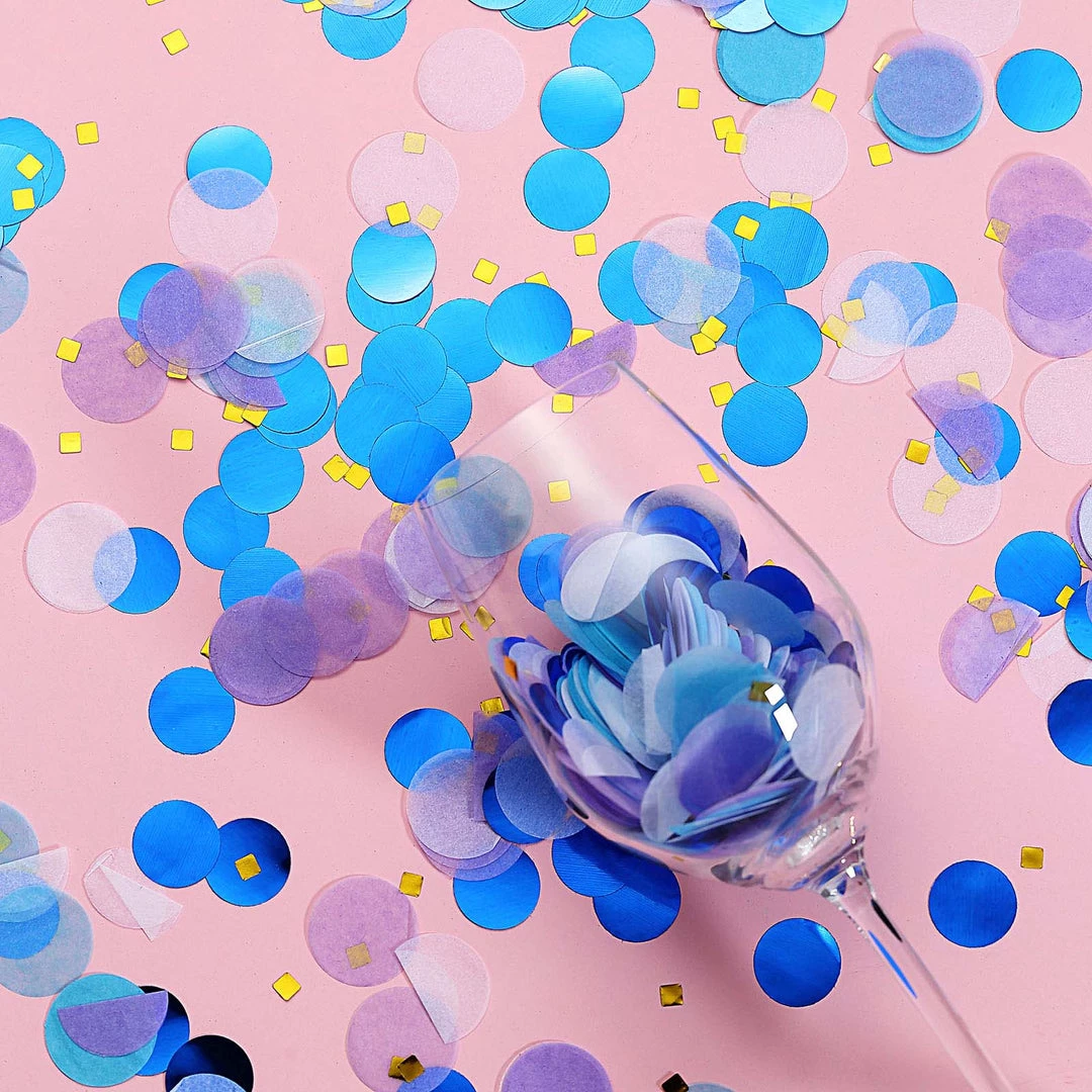 HIER_5110 Tabletop Decor 18G Bag | Purple Theme Tissue Paper & Foil Table Confetti Mix, Balloon Confetti Decor – Blue, Gold, Purple, Royal Blue & White 7 HIER_5110 Tabletop Decor 18G Bag | Purple Theme Tissue Paper & Foil Table Confetti Mix, Balloon Confetti Decor – Blue, Gold, Purple, Royal Blue & White