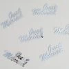 HIER_5110 300 Pcs Silver Metallic Foil Just Married Table Confetti Sprinkles