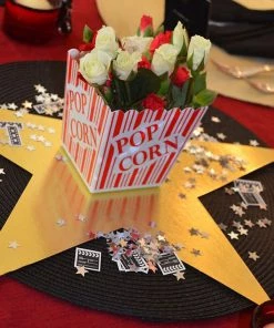 HIER_5110 300 Pcs Gold Twinkling Metallic Foil Star Table Confetti Sprinkles