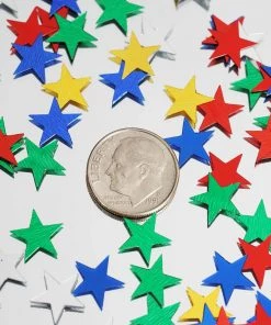 HIER_5110 300 Pcs Assorted Twinkling Metallic Foil Star Table Confetti Sprinkles - Clearance SALE