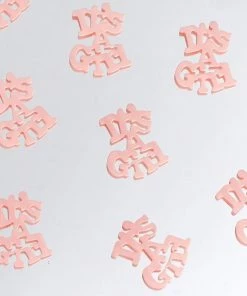 HIER_5110 Chargers & Centerpieces 300 Pcs Pink Metallic Foil Baby Shower Table Confetti Party Sprinkles