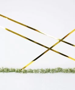 HIER_5170 Floral Supplies 100 Yds | 1" Gold Metallic Film Tape Adhesive, DIY Floral Wrap Craft Decor Tape - Polyester With Acrylic