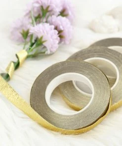 HIER_5170 2 Pack | 90ft 1/2" Gold Floral Bouquet Stem Wrap Tape, Craft Adhesive Stem Wrap