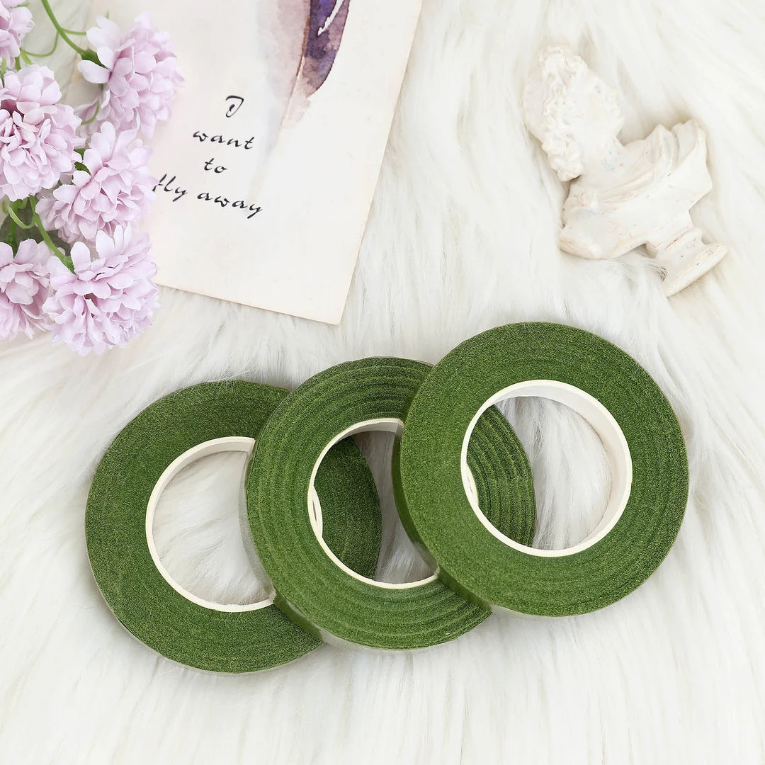 HIER_5170 2 Pack | 90ft 1/2" Green Floral Bouquet Stem Wrap Tape, Craft Adhesive Stem Wrap Chargers & Centerpieces 10 HIER_5170 2 Pack | 90ft 1/2" Green Floral Bouquet Stem Wrap Tape, Craft Adhesive Stem Wrap Chargers & Centerpieces