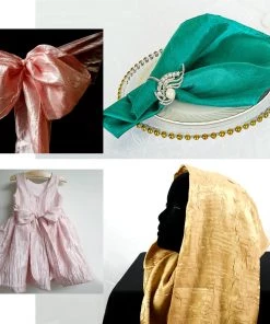 HIER_5220 Fabric Bolts & Bags 12"x10 Yards | Yellow Crinkle Crushed Taffeta Silk Drapery Fabric Bolt 5 HIER_5220 Fabric Bolts & Bags 12