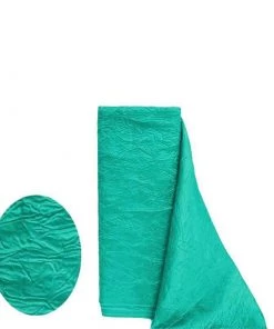 HIER_5210 Fabric Bolts & Bags 54"x10 Yards | Turquoise Crinkle Crushed Taffeta Silk Drapery Fabric Bolt - Clearance SALE