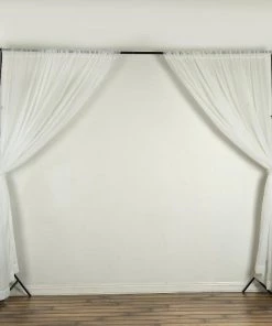 HIER_3160 2 Pack | Ivory Fire Retardant Sheer Organza Premium Curtain Panel Backdrops With Rod Pockets - 5ftx10ft Big Event Backdrops & Décor 17 HIER_3160 2 Pack | Ivory Fire Retardant Sheer Organza Premium Curtain Panel Backdrops With Rod Pockets - 5ftx10ft Big Event Backdrops & Décor
