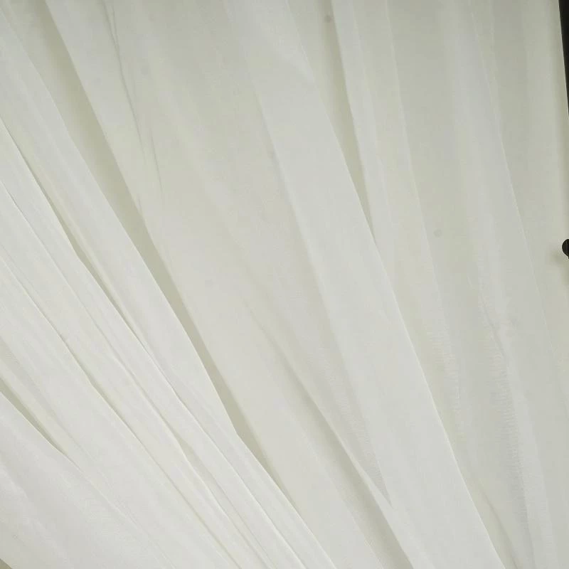 HIER_3160 2 Pack | Ivory Fire Retardant Sheer Organza Premium Curtain Panel Backdrops With Rod Pockets - 5ftx10ft Big Event Backdrops & Décor 10 HIER_3160 2 Pack | Ivory Fire Retardant Sheer Organza Premium Curtain Panel Backdrops With Rod Pockets - 5ftx10ft Big Event Backdrops & Décor
