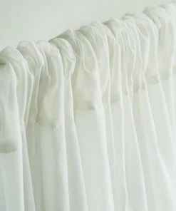 HIER_3160 2 Pack | Ivory Fire Retardant Sheer Organza Premium Curtain Panel Backdrops With Rod Pockets - 5ftx10ft Big Event Backdrops & Décor 18 HIER_3160 2 Pack | Ivory Fire Retardant Sheer Organza Premium Curtain Panel Backdrops With Rod Pockets - 5ftx10ft Big Event Backdrops & Décor