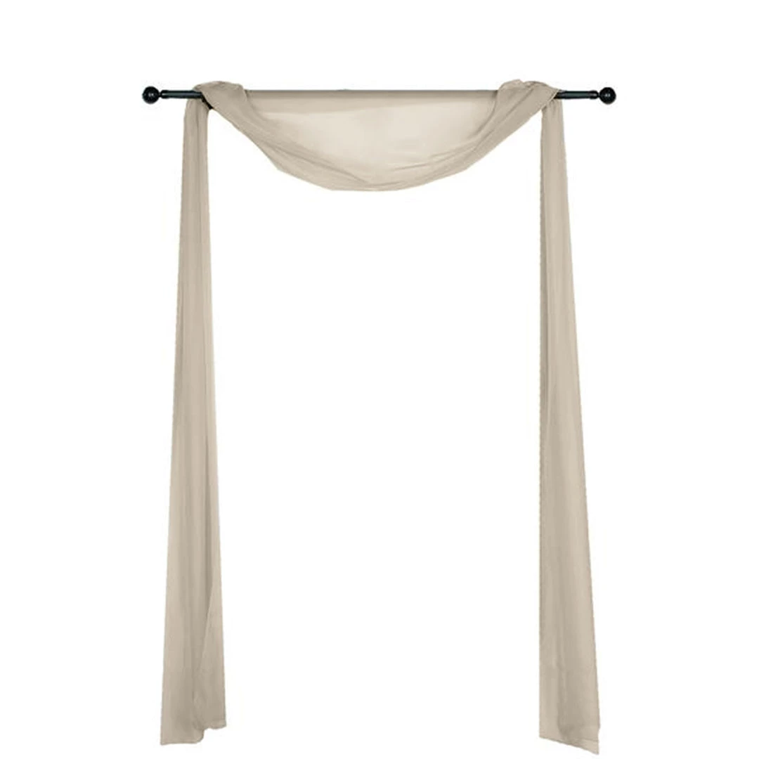 HIER_3110 Hanging Ceiling Decorations 18ft | Natural Wedding Arch Drapery Fabric Window Scarf Valance, Sheer Organza Linen 3 HIER_3110 Hanging Ceiling Decorations 18ft | Natural Wedding Arch Drapery Fabric Window Scarf Valance, Sheer Organza Linen