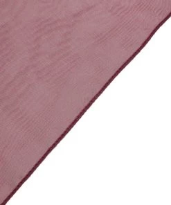 HIER_3110 18ft | Burgundy Wedding Arch Drapery Fabric Window Scarf Valance, Sheer Organza Linen