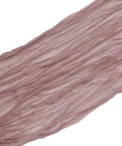 HIER_3110 Backdrop Panels 20ft Gauze Cheesecloth Dusty Rose Wedding Arch Drapery Fabric, Window Scarf Valance, Boho Arbor Decor Curtain Panel