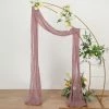 HIER_3110 Backdrop Panels 20ft Gauze Cheesecloth Dusty Rose Wedding Arch Drapery Fabric, Window Scarf Valance, Boho Arbor Decor Curtain Panel