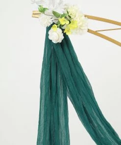 HIER_3110 Backdrop Panels 20ft Gauze Cheesecloth Peacock Teal Wedding Arch Drapery Fabric, Window Scarf Valance, Boho Arbor Decor Curtain Panel 20 HIER_3110 Backdrop Panels 20ft Gauze Cheesecloth Peacock Teal Wedding Arch Drapery Fabric, Window Scarf Valance, Boho Arbor Decor Curtain Panel