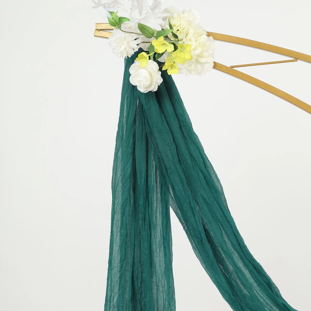HIER_3110 Backdrop Panels 20ft Gauze Cheesecloth Peacock Teal Wedding Arch Drapery Fabric, Window Scarf Valance, Boho Arbor Decor Curtain Panel 9 HIER_3110 Backdrop Panels 20ft Gauze Cheesecloth Peacock Teal Wedding Arch Drapery Fabric, Window Scarf Valance, Boho Arbor Decor Curtain Panel
