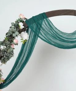 HIER_3110 Backdrop Panels 20ft Gauze Cheesecloth Peacock Teal Wedding Arch Drapery Fabric, Window Scarf Valance, Boho Arbor Decor Curtain Panel 21 HIER_3110 Backdrop Panels 20ft Gauze Cheesecloth Peacock Teal Wedding Arch Drapery Fabric, Window Scarf Valance, Boho Arbor Decor Curtain Panel