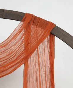 HIER_3110 Backdrop Panels 20ft Gauze Cheesecloth Terracotta Wedding Arch Drapery Fabric, Window Scarf Valance, Boho Arbor Decor Curtain Panel 22 HIER_3110 Backdrop Panels 20ft Gauze Cheesecloth Terracotta Wedding Arch Drapery Fabric, Window Scarf Valance, Boho Arbor Decor Curtain Panel