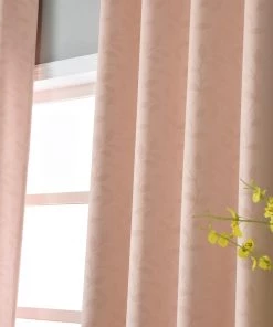 HIER_3160 Big Event Backdrops & Décor 2 Pack | Blush/Rose Gold Embossed Thermal Blackout Curtain Panels, 52"x64" With Chrome Grommet Window Treatment