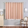 HIER_3160 Big Event Backdrops & Décor 2 Pack | Blush/Rose Gold Embossed Thermal Blackout Curtain Panels, 52"x64" With Chrome Grommet Window Treatment