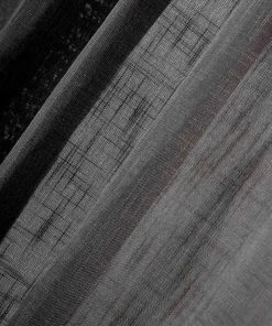 HIER_3120 Home Décor 2 Pack | Handmade Charcoal Gray Faux Linen Curtains 52"x64", Curtain Panels With Chrome Grommets 22 HIER_3120 Home Décor 2 Pack | Handmade Charcoal Gray Faux Linen Curtains 52