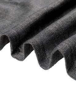 HIER_3120 2 Pack | Handmade Charcoal Gray Faux Linen Curtains 52"x96", Curtain Panels With Chrome Grommets 28 HIER_3120 2 Pack | Handmade Charcoal Gray Faux Linen Curtains 52