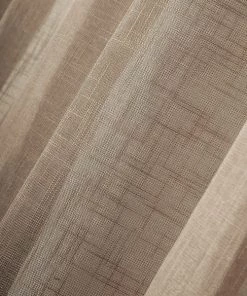 HIER_3120 Home Décor 2 Pack | Handmade Taupe Faux Linen Curtains 52"x64", Curtain Panels With Chrome Grommets 23 HIER_3120 Home Décor 2 Pack | Handmade Taupe Faux Linen Curtains 52